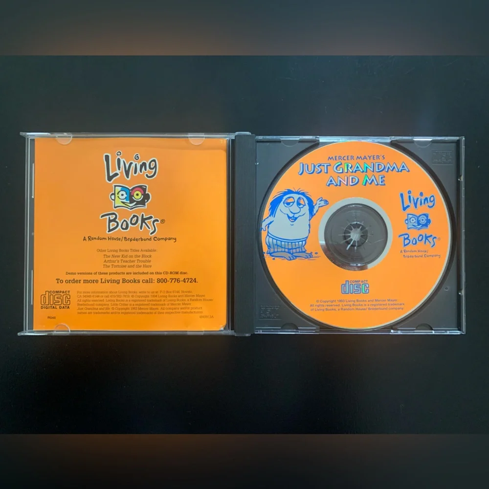 Mercer Mayer's Just Grandma and Me PC Windows 95/Mac 1993 CD-ROM Living Books